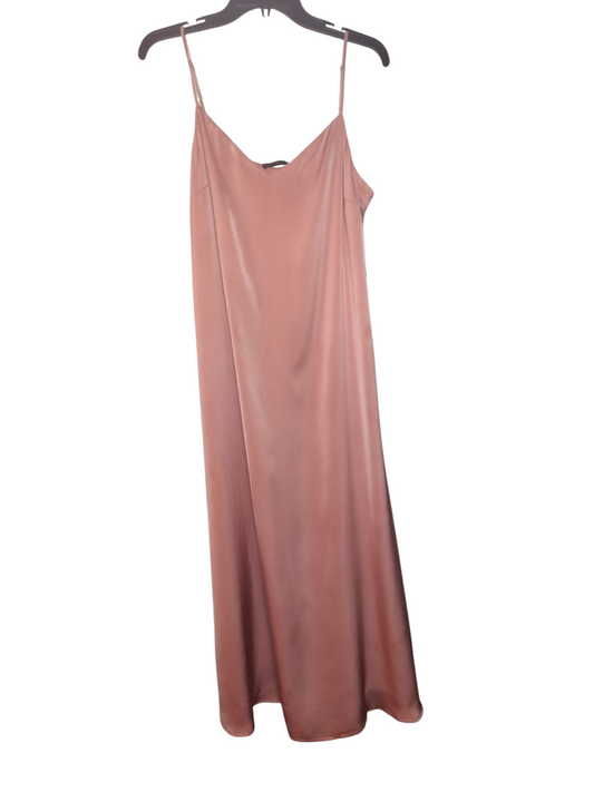 Black Tape Slip Midi long Dress Soft Antique Blush large