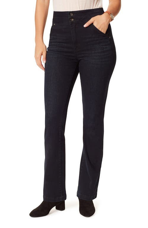 Anne Klein Jeans Womens High-Rise Bootcut Slim Saddleback