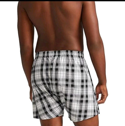 Polo Ralph Lauren Men’s Classic Woven Boxers 3-Pack – Black & Gray Assorted – 100% Cotton – Size Small