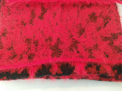 Écharpe en tricot à motif zèbre duveteux