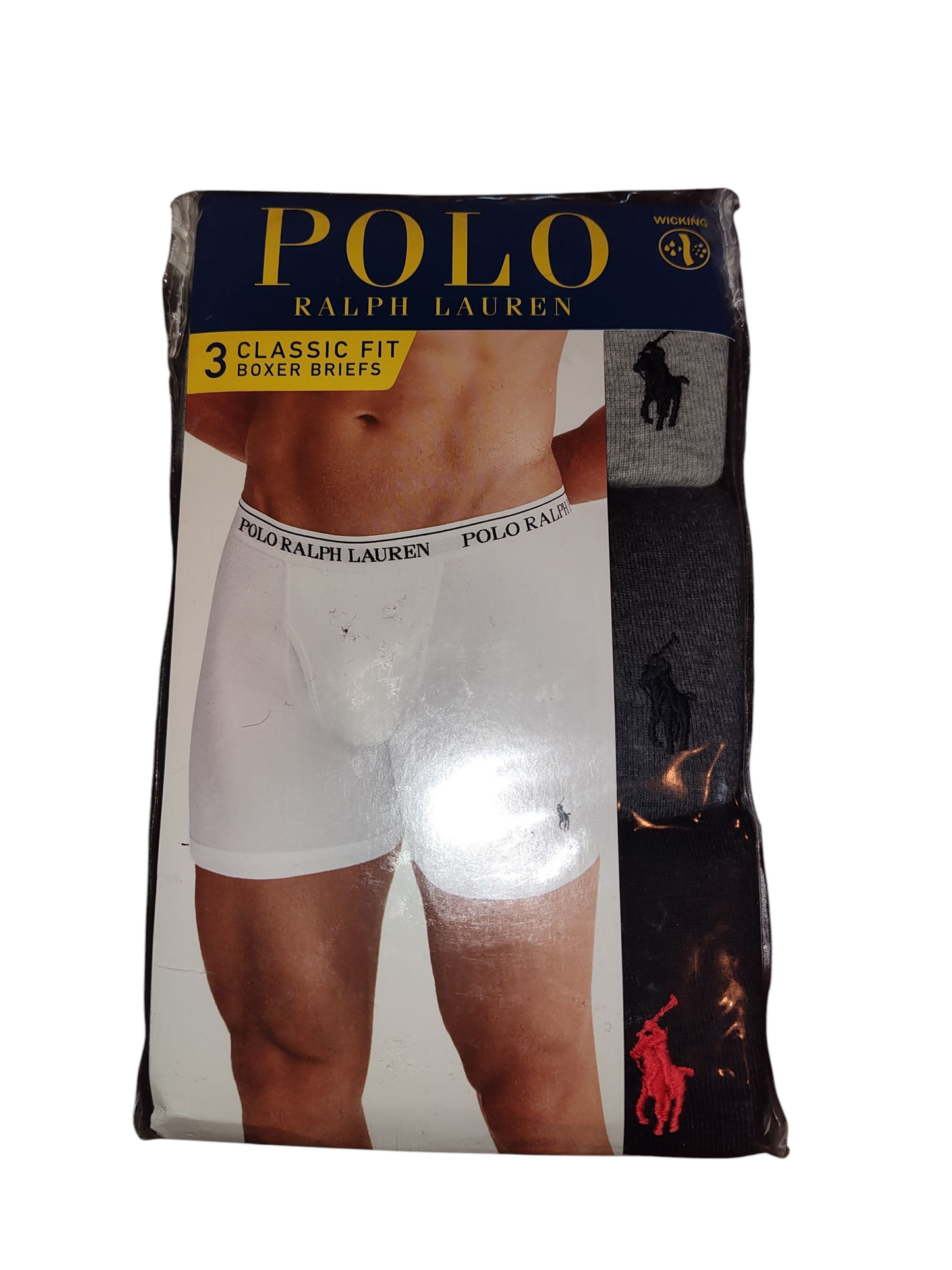 Polo Ralph Lauren Men's 3-Pk. Classic Cotton Boxer Briefs - Gray Black  Assorted