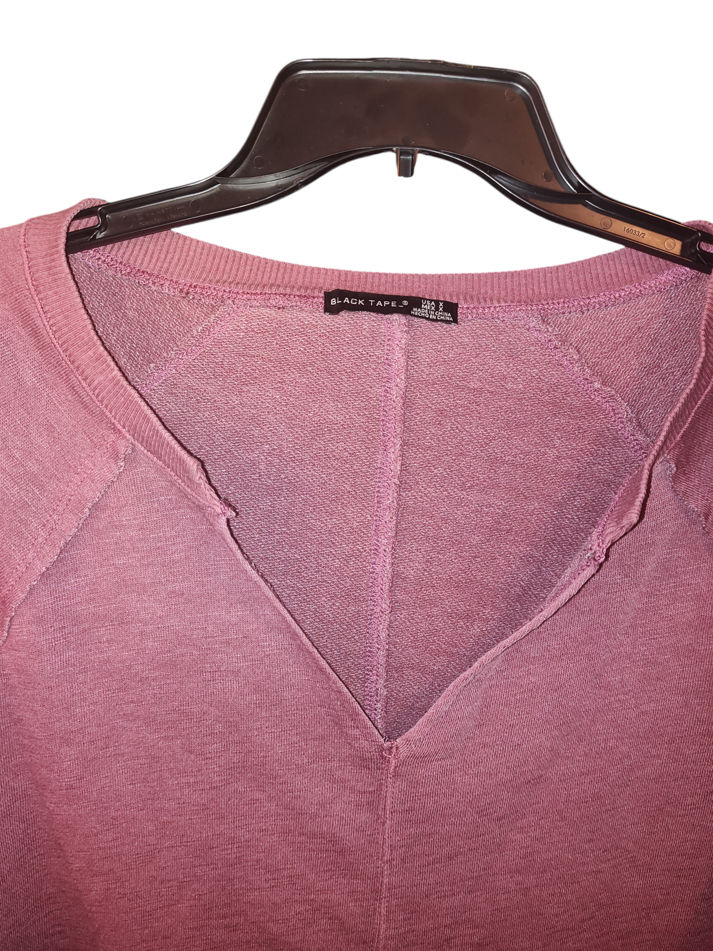 T-shirt Raglan en coton grande taille à la mode de couleur poussiéreuse