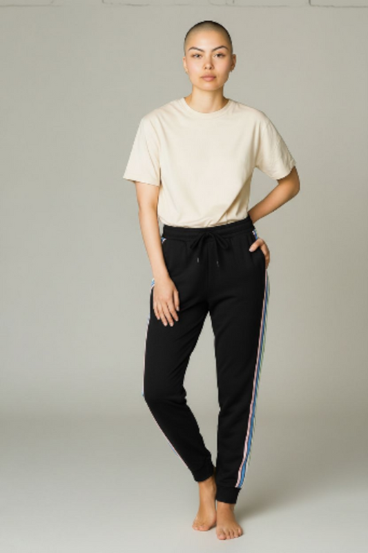 Pantalon de pyjama à rayures latérales Jenni