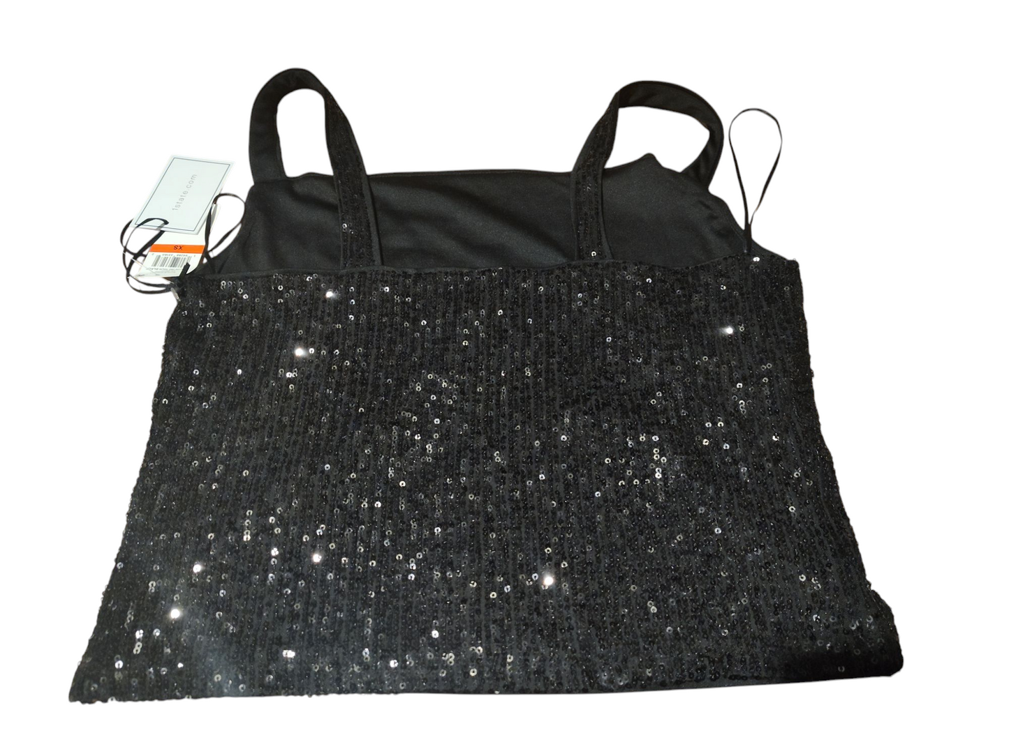 Women's Sequin Wide Strap Tank Top Blouse