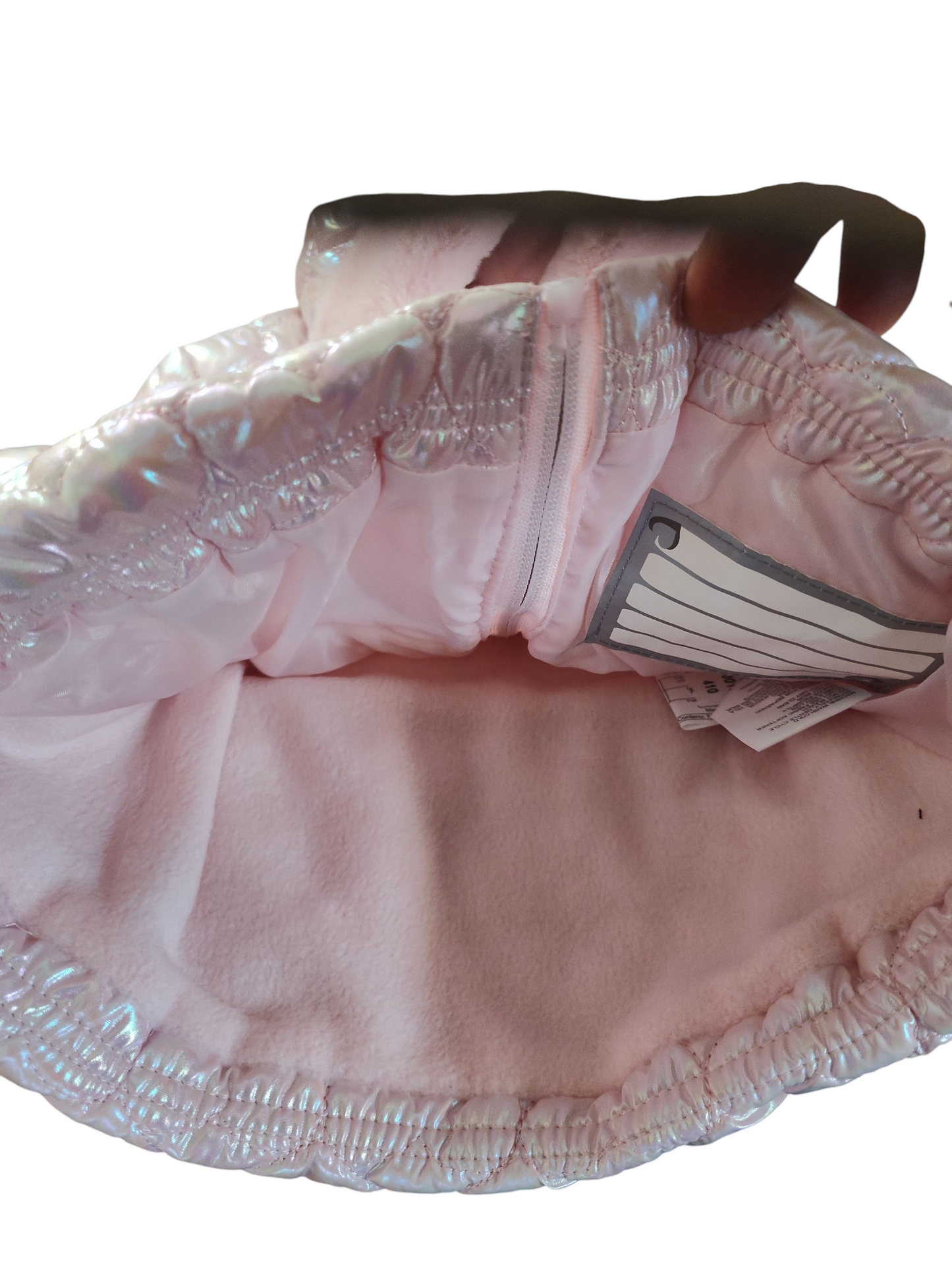 Rothschild Baby Girls Puffer Jacket Iridescent Pink Quilt Set w/ Mittens