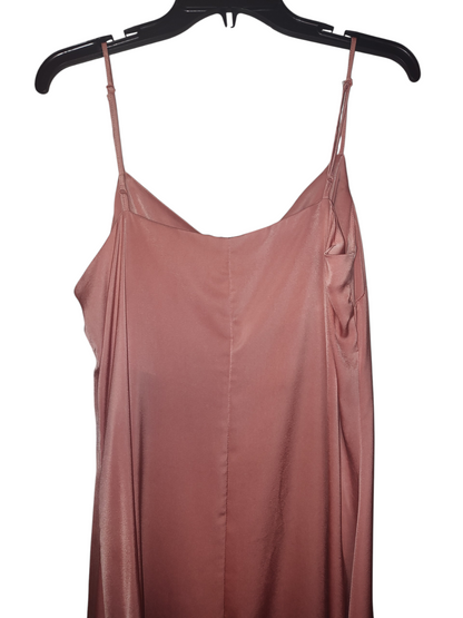 Black Tape Slip Midi long Dress Soft Antique Blush large