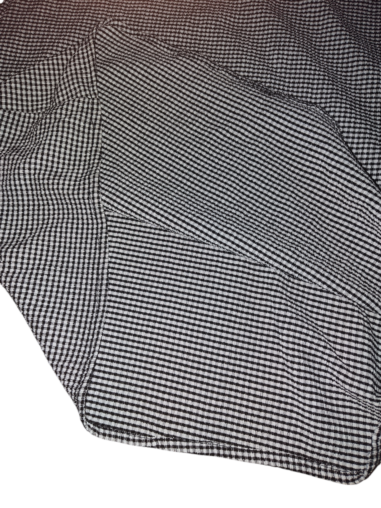 Chemise à carreaux à col carré Riley Rae Gris