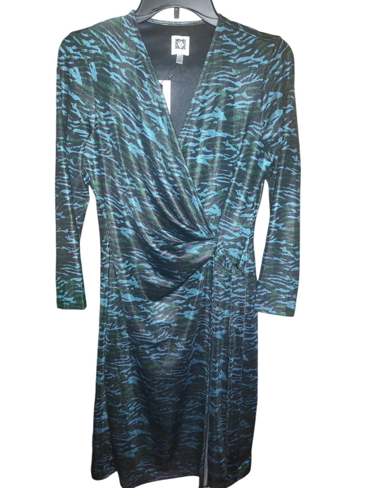 Anne Klein Nomad Printed Faux-Wrap Dress - Anne Black Multi
