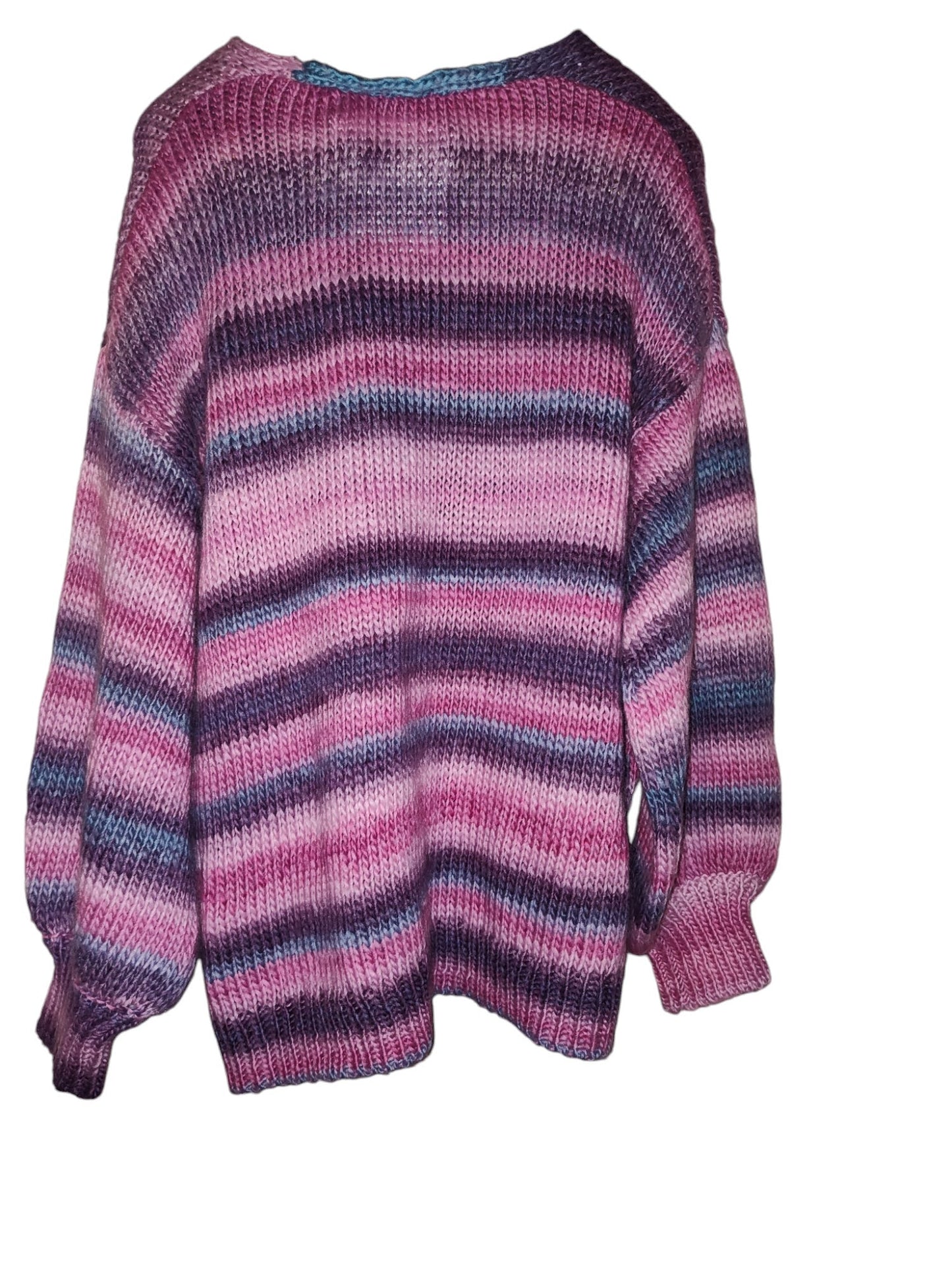 Pull col V confortable grande taille Vince Camuto à imprimé Space Dye Berry Hibiscus 2X