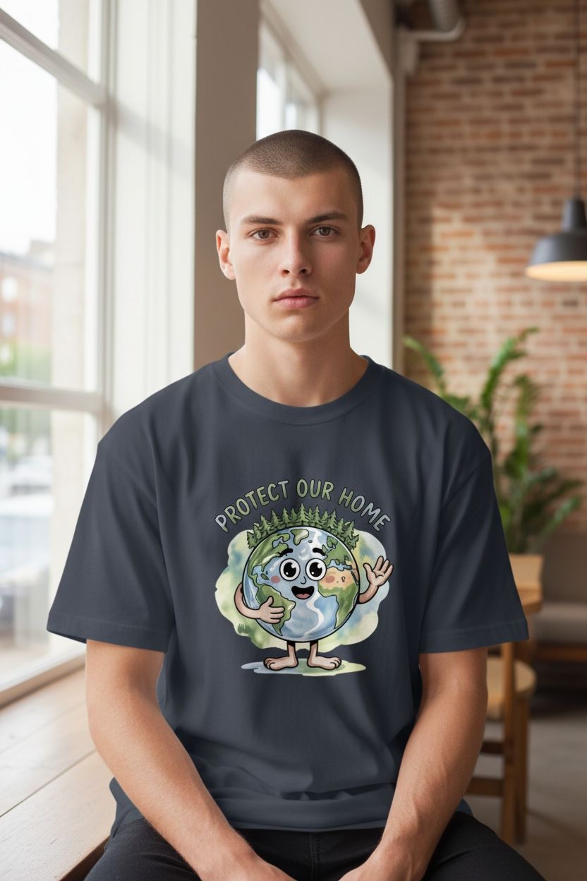 Adults  “Protect Our Home” Earth Day Awareness T-Shirt
