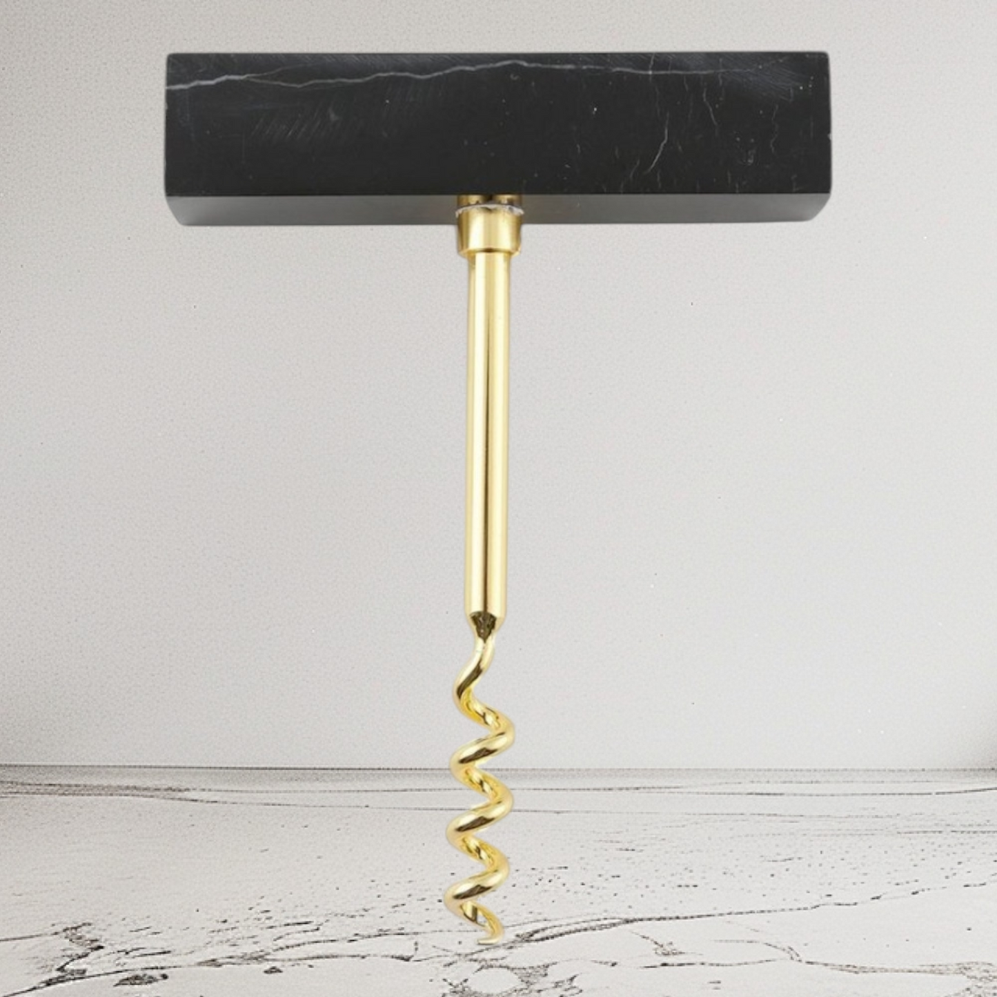 Thirstystone black marble handle. corkscrew. Wine opener, stainless steel