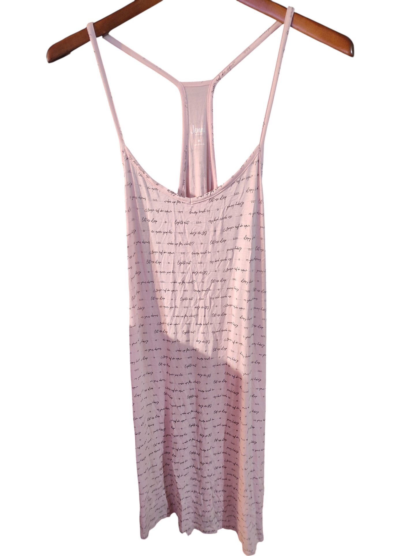 Jenni Printed Long Chemise Nightgown Sleep Script Medium