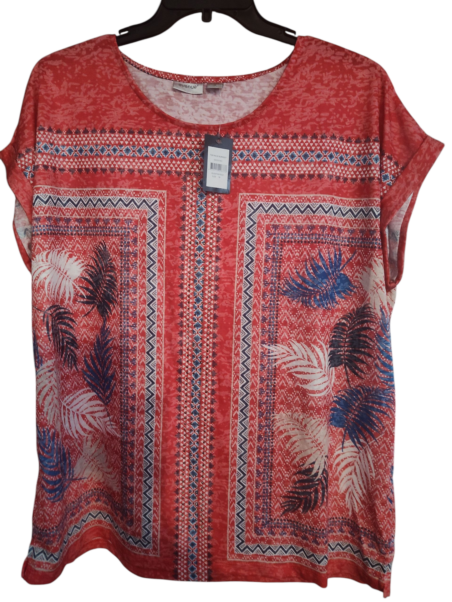 AVENUE Avenue Macie Burnout Rubis Taille Plus