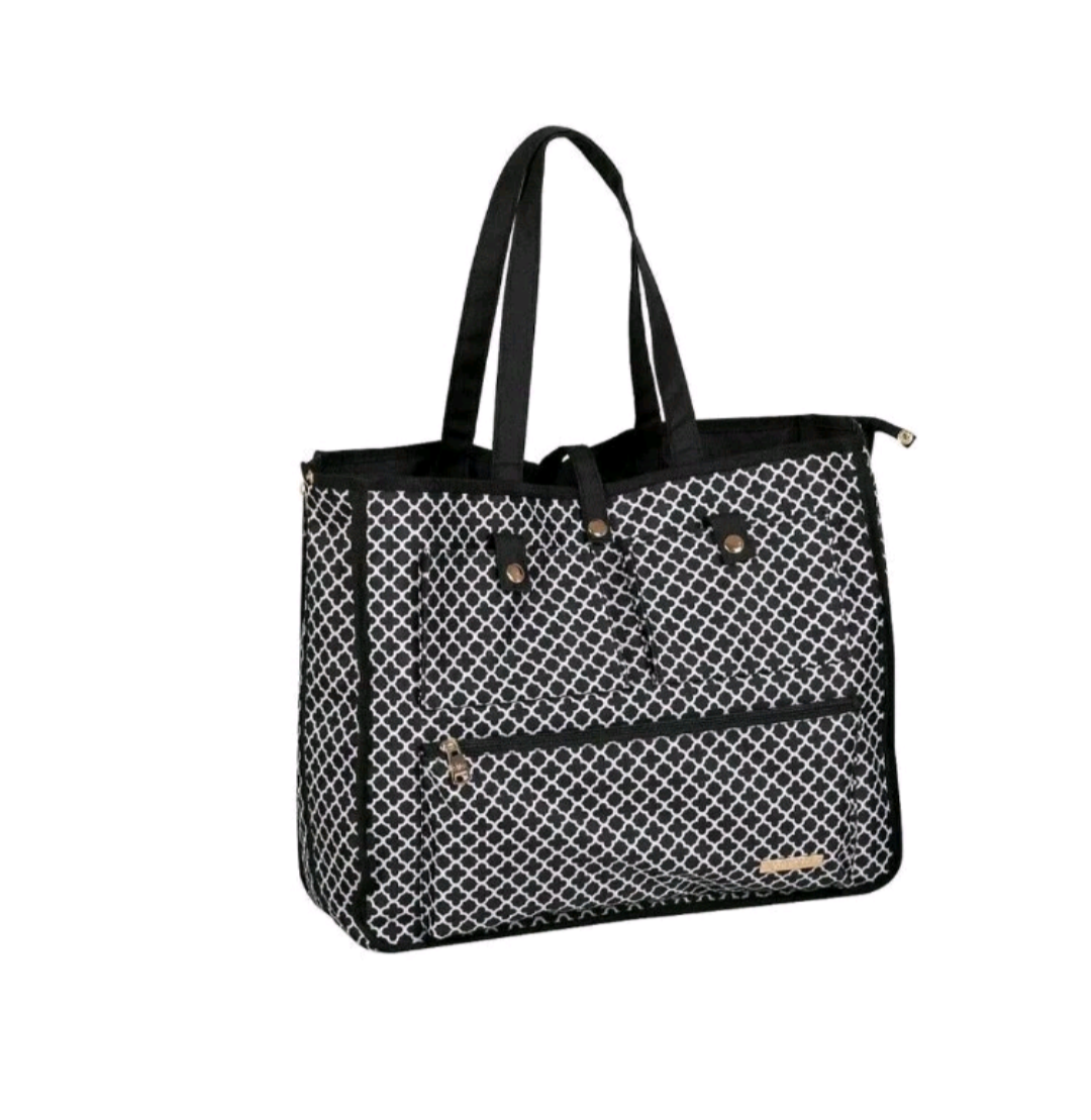 Jenni Chan Women's Broadway Reversible Tote Bag Black Print