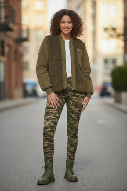 Calvin Klein Veste Sherpa zippée sur le devant pour femme Caper