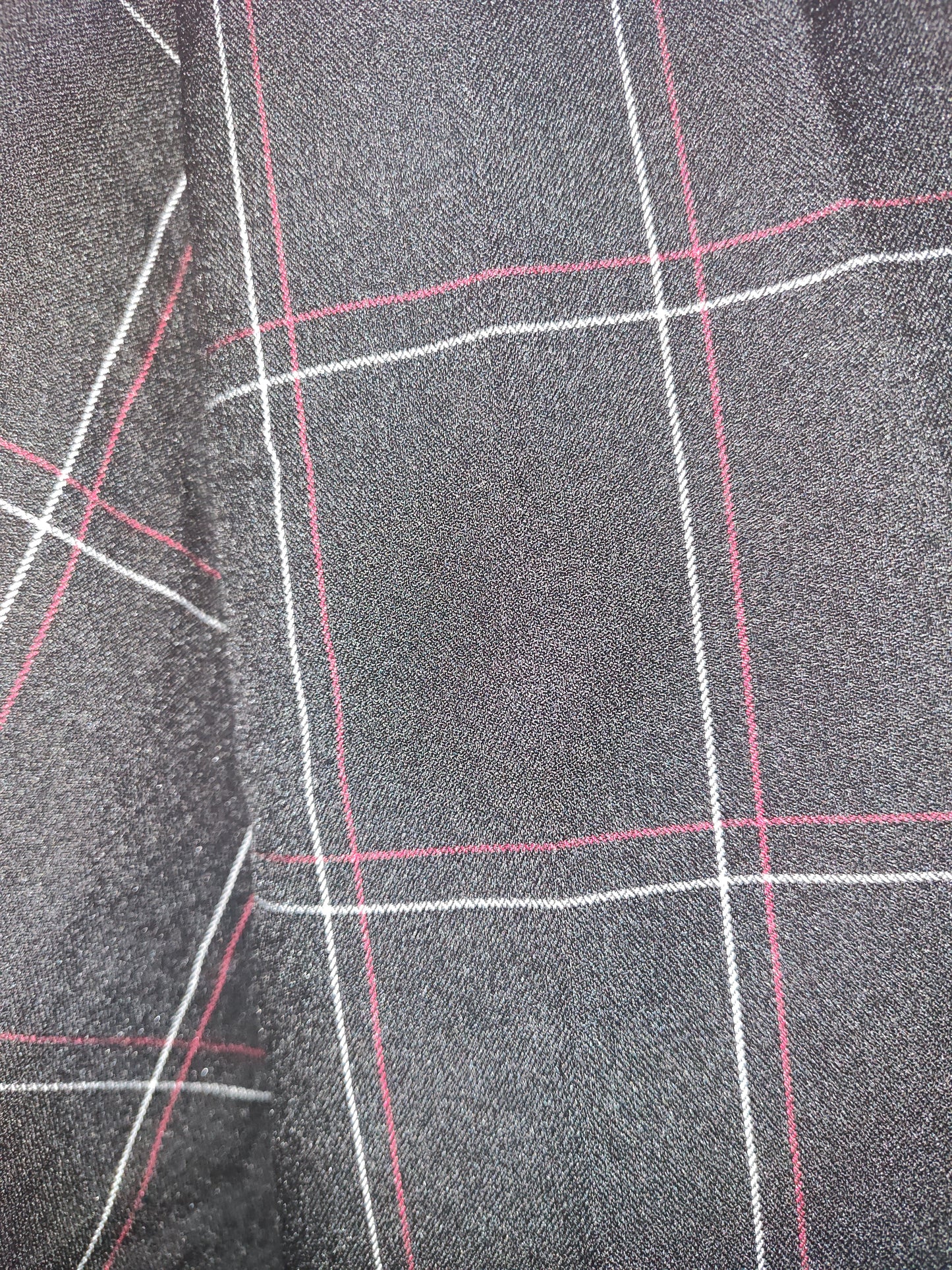 Kasper Plus Size Mid-Rise Pull-On Plaid Pants Stretch Black Multicolor-1X