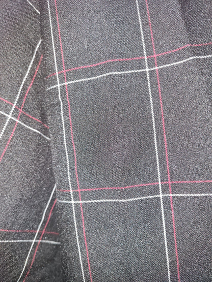 Kasper Plus Size Mid-Rise Pull-On Plaid Pants Stretch Black Multicolor-1X