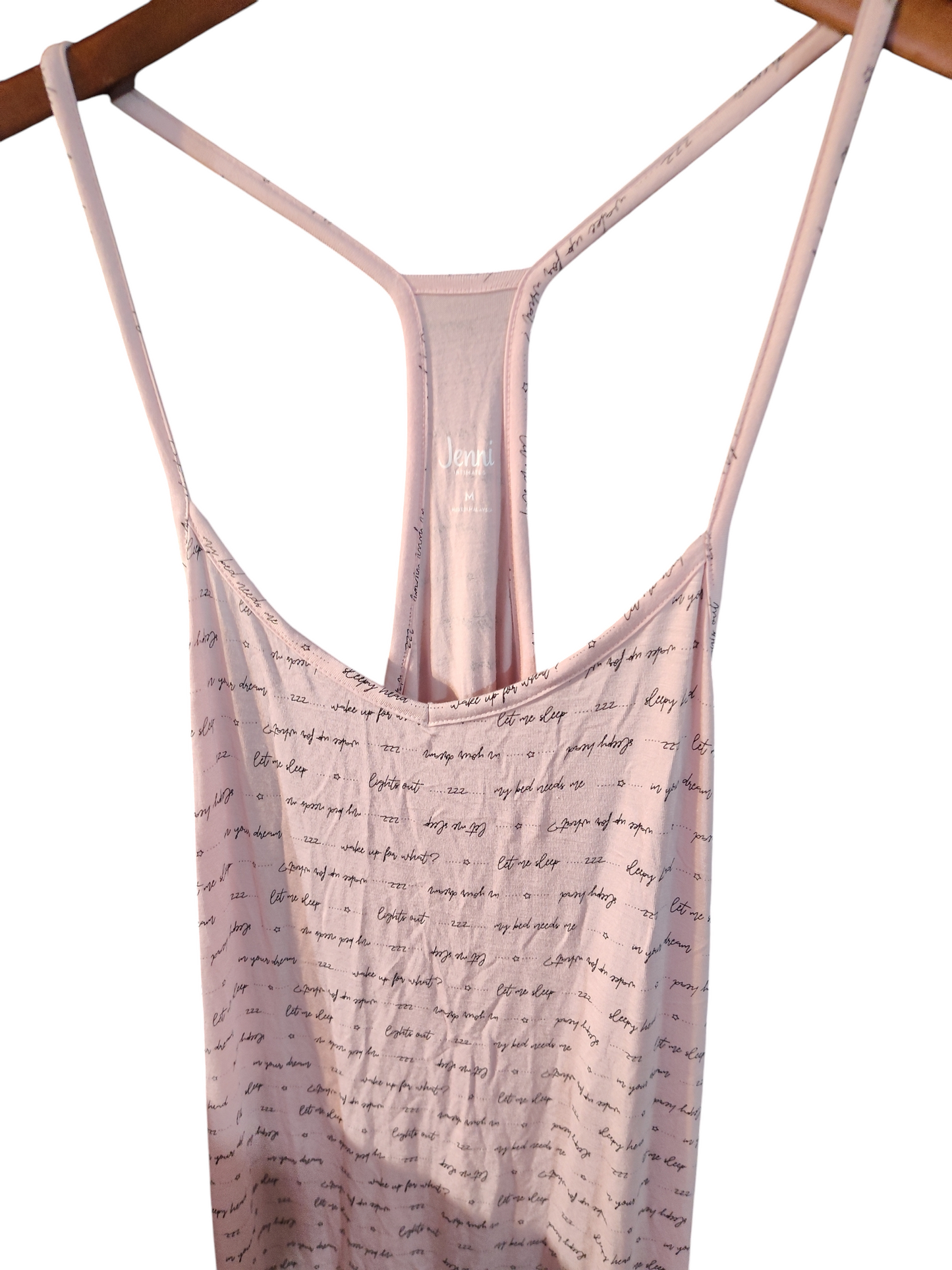 Jenni Printed Long Chemise Nightgown Sleep Script Medium