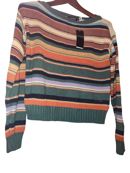 Pull à col bateau rayé en coton et lin pour femme de Lauren Ralph Lauren