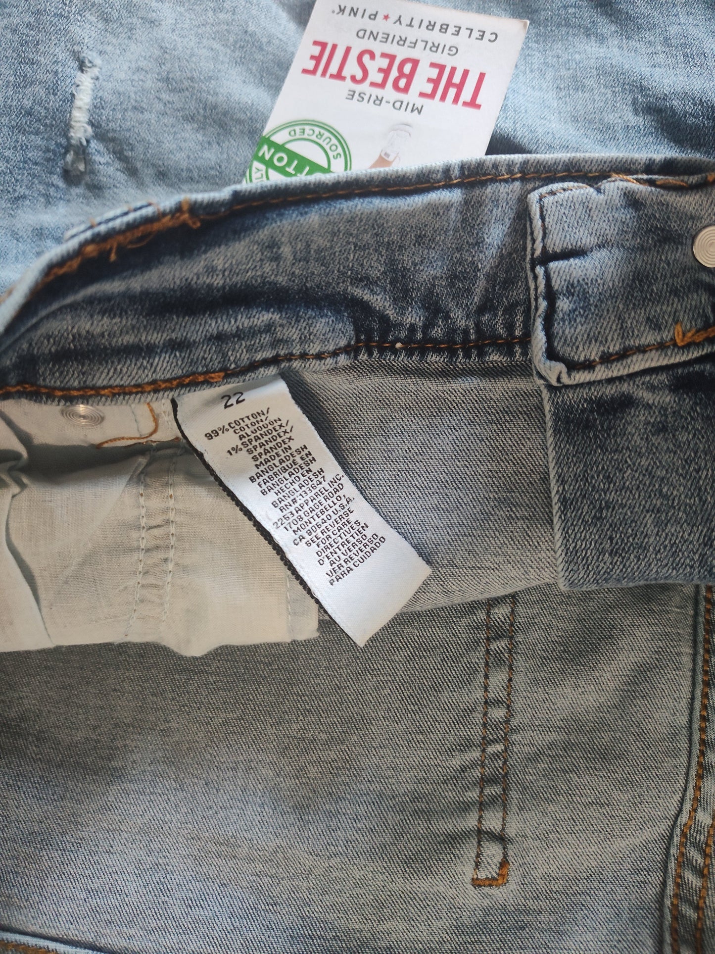 Celebrity Pink Trendy Plus Size Girlfriend Cuffed Denim Pants- Handsome Devil