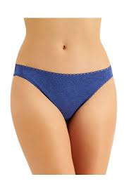 Charter Club Womens Pretty Cotton Bikini Blue 100%Cotton