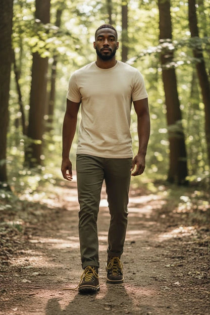 Chaussures de randonnée ondulées en daim marron