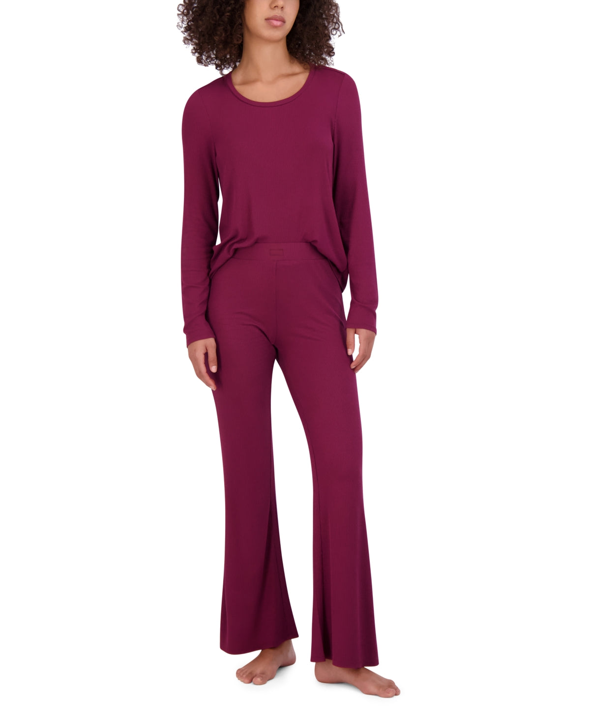 Pantalon de nuit côtelé à jambe évasée pour femme Steve Madden