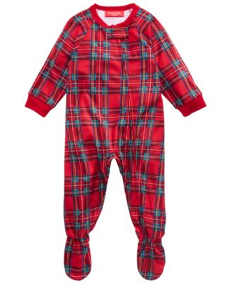 Family Pajamas Baby Boys Girls 1-Pc. Plaid Brinkley Plaid