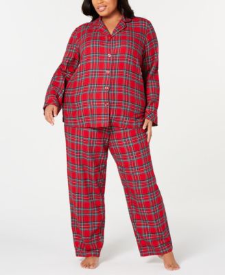 Plus Size Cotton Plaid Pajamas Brinkley Plaid