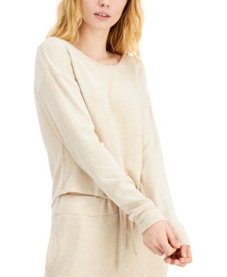 Alfani Long-Sleeve Knit Sleep Top