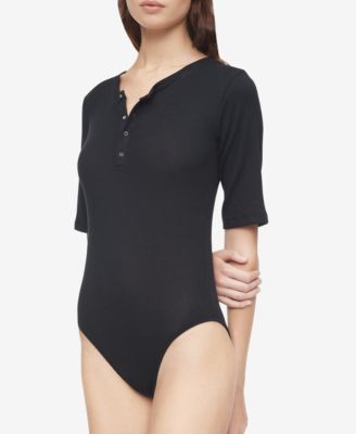 Calvin Klein Sweater-Knit Ribbed Bodysuit