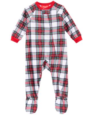 Family Pajamas Baby Boys Girls 1-Pc. Plaid Stewart Plaid 3-6 months